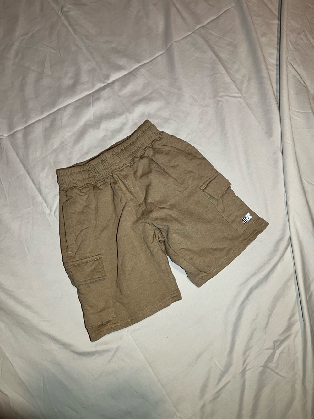 New Balance Men's Cargo Shorts in Brown with Elastic Waist